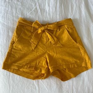 J. Crew Factory Linen Blend Tie Front Shorts